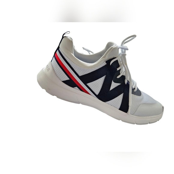 Tommy Hilfiger Women's Camp Zig Zag White Sneakers - Sz 10 - Picture 3 of 8